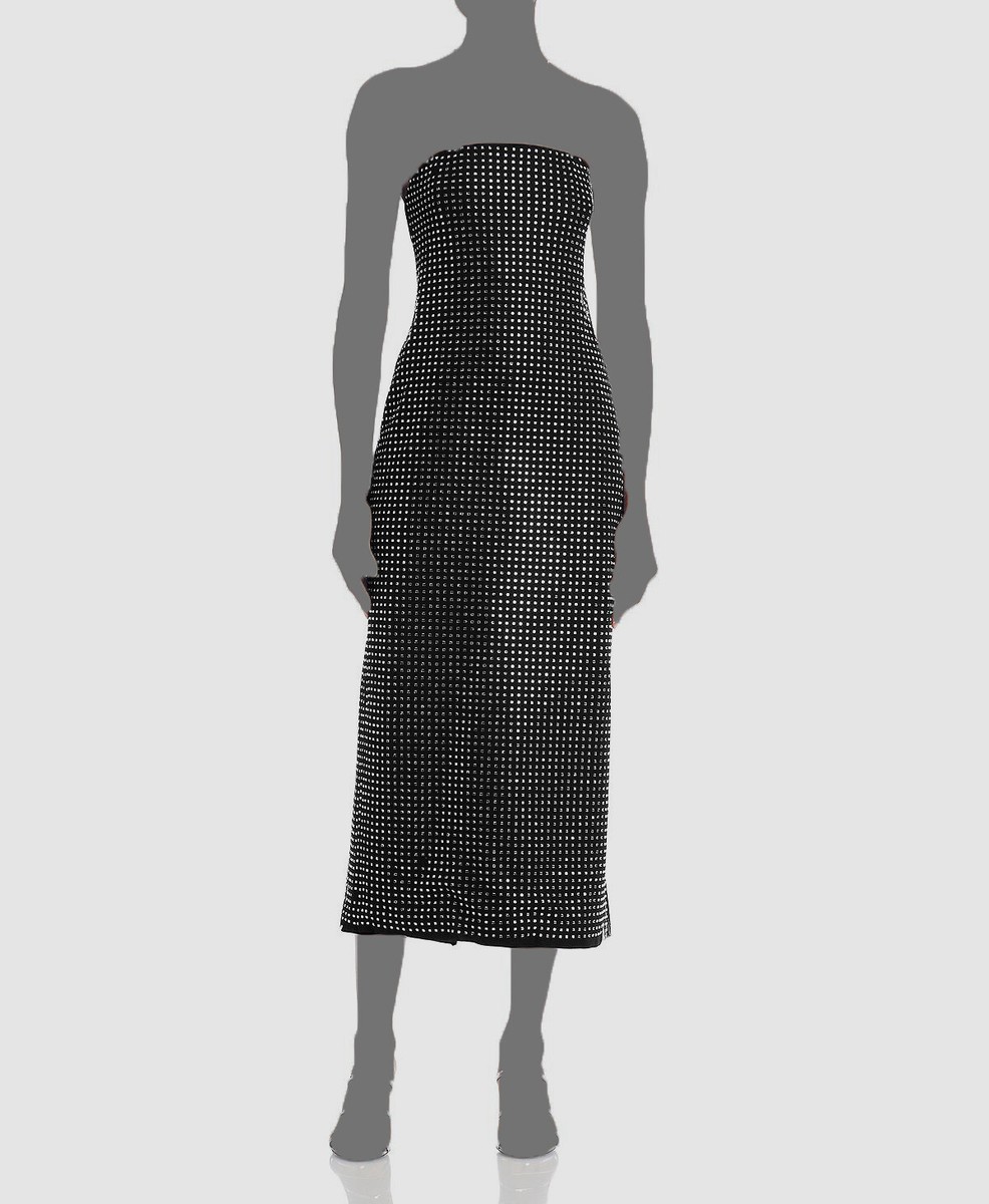 alc black strapless dress A.L.C. Women's Andie Strapless Faux Leather Dress - Brown - Size 14