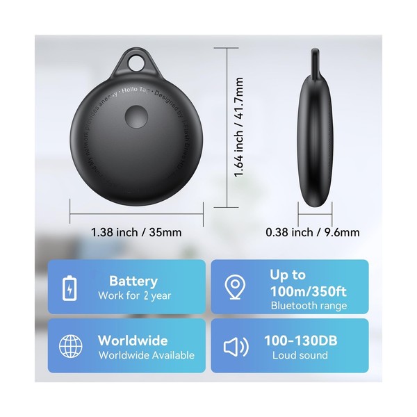Alternate view of Tags-4 Pack, Smart Bluetooth Tracker Work Apple Find My, Key Finders And...