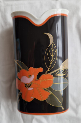 Hutschenreuther Vase Leonard Paris '' Decor Tropica '' Porzellan 