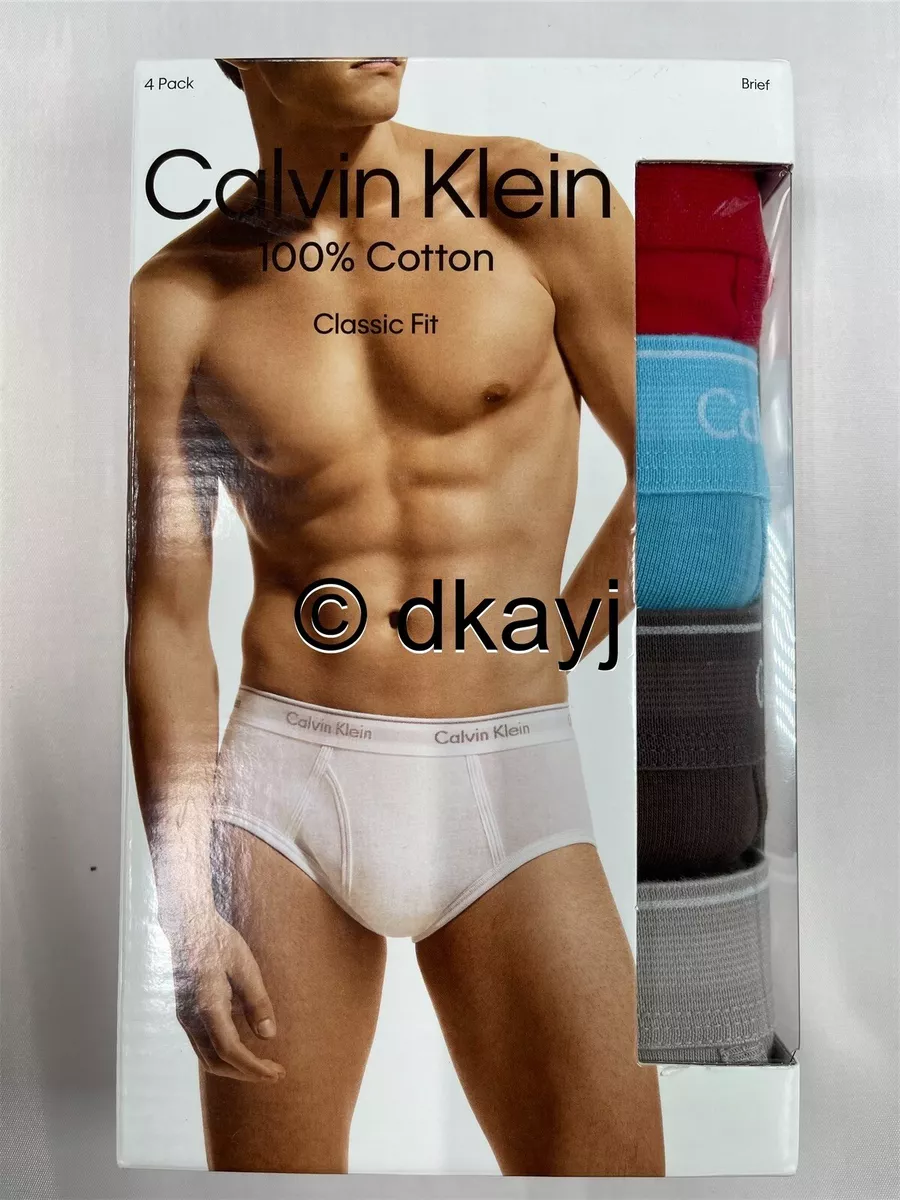 4-in-Box Calvin Klein Cotton Multicolor Briefs S or XXL Men New $43