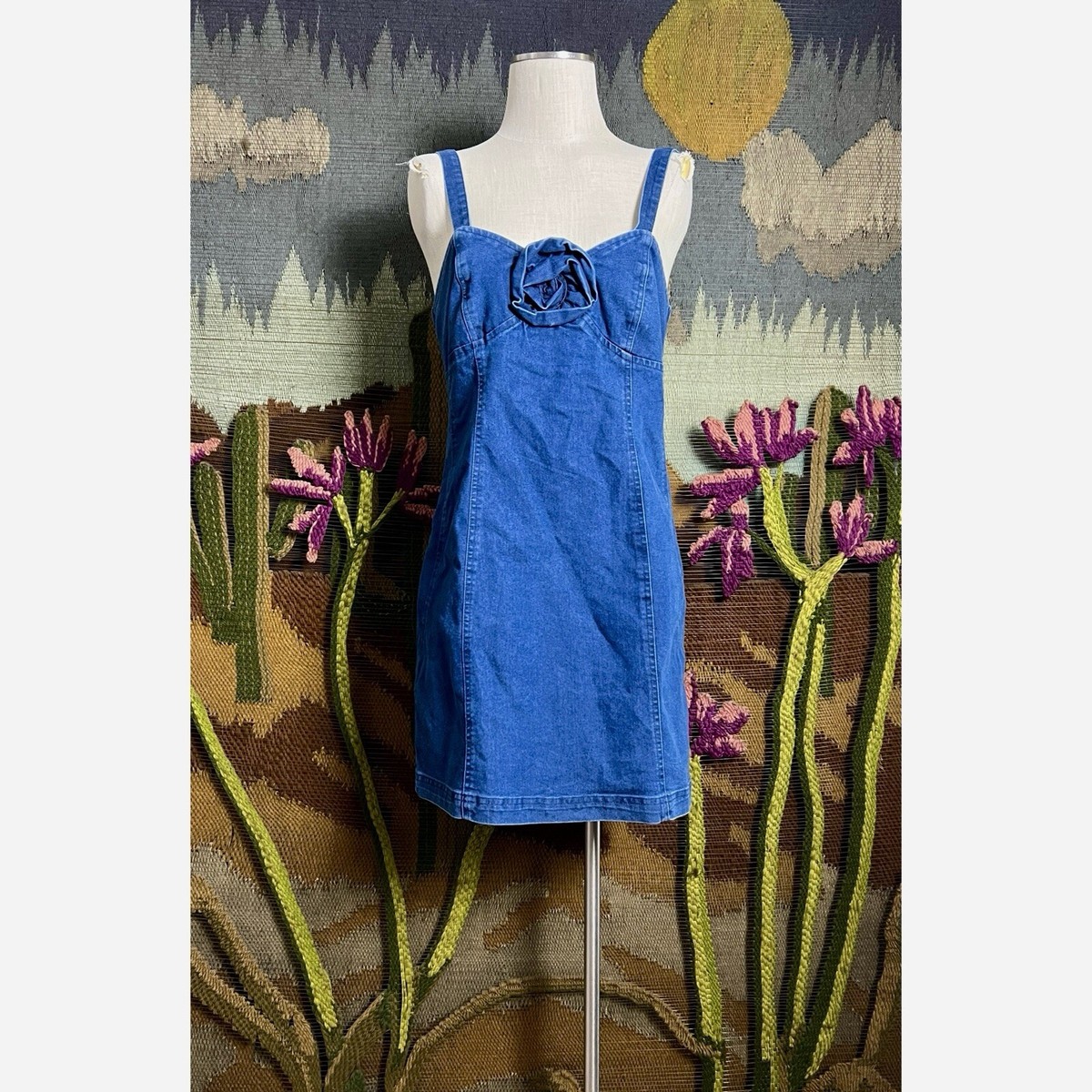 Anthropologie Porridge Denim Convertible Strapless Mini Dress L | eBay