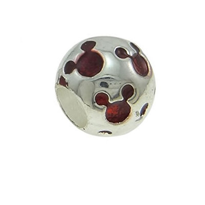 ''Mickey Mouse'' Charm Bead Spacer for Snake Chain Charm Bracelets ...