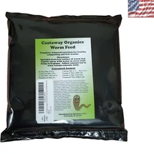 Complete Organic Worm Nutrition - 2 Pound Granule Feed for Optimal Composting