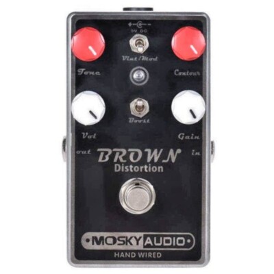 Mosky Audio BROWN Distortion Dual Toggle with Boost Option Hand-Wired New!