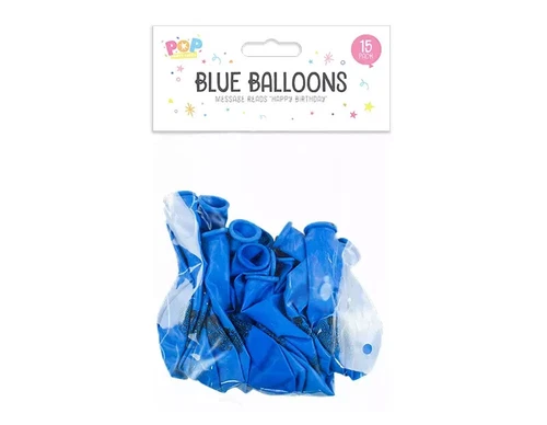 15 Pack Happy Birthday Balloons -  - Blue Balloons for Birthday party