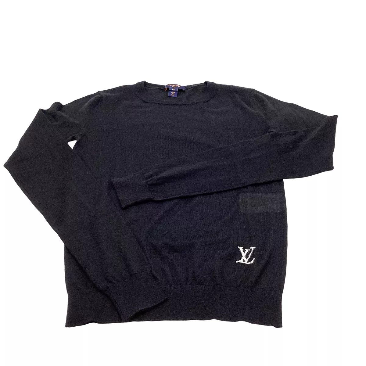 Authentic LOUIS VUITTON SIZE:XS Knitted Sweater Black Cashmere