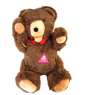 Vintage CLEMENS SPIELTIERE Jointed Plush 'Growler' 16'' Bear_West Germany NWOT