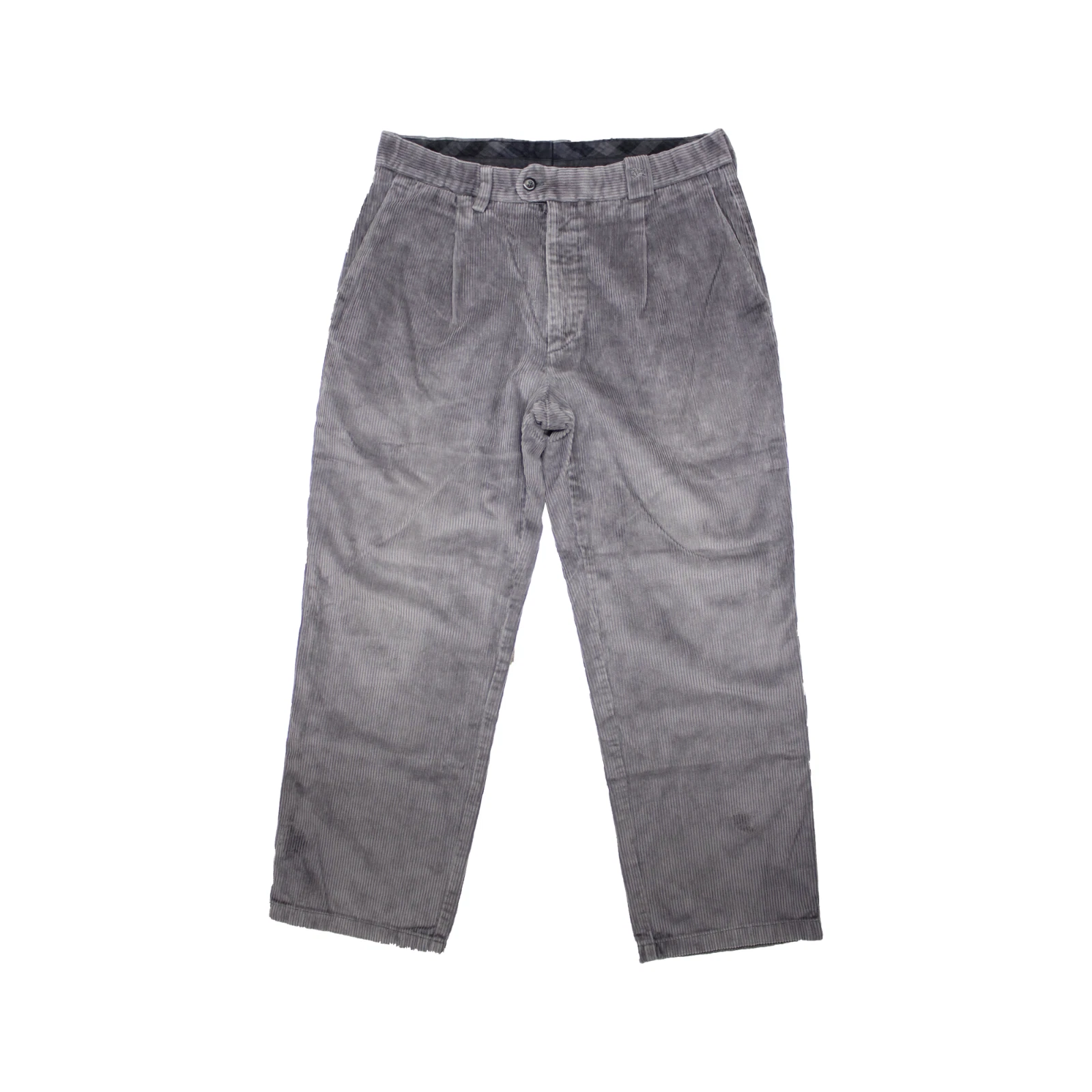 Pantaloni Burberry London Dockers elasticizzati grigi taglia 37” lunghezza 22” W