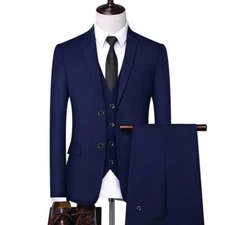  Business Wedding 3 Pieces Suit Set / Male Jacket Pants Vest Trousers Dress