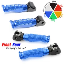 Front + Rear Footrests Pegs Blue R-FIGHT For CBR650R 19 20 21 22 23