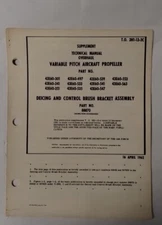 Hamilton Standard Deicing & Control Brush Bracket Assembly Overhaul Supplement