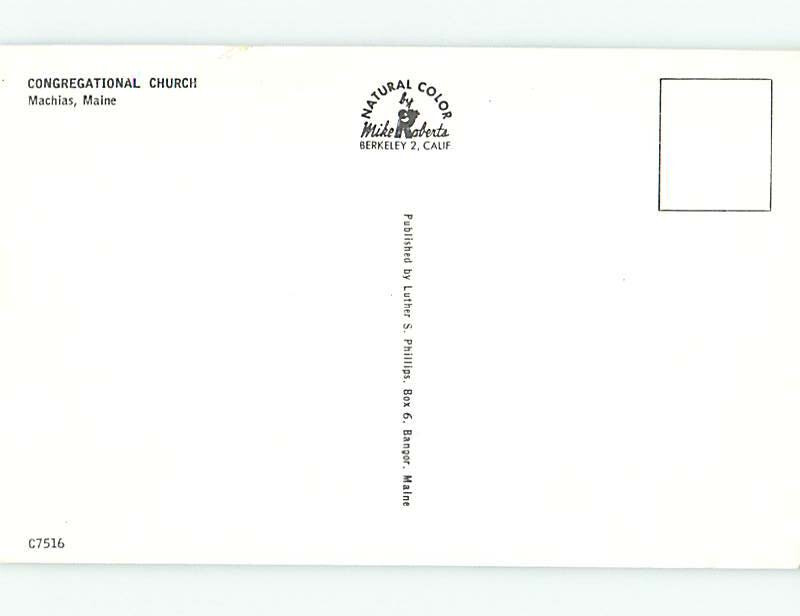 Unused Pre1980 CHURCH SCENE Machias Maine ME make an offer hs6781 eBay