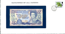 Banknotes of All Nations Falkland 1984 1 Pound UNC P-13 LOW # A012957
