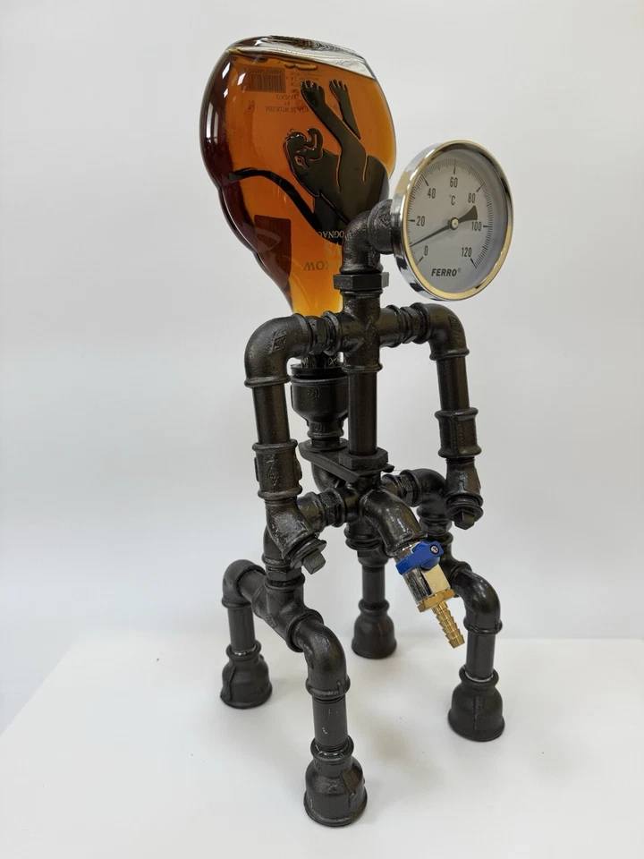 Dispensador industrial de alcohol, whisky y licor steampunk UE Foto 2 de 4