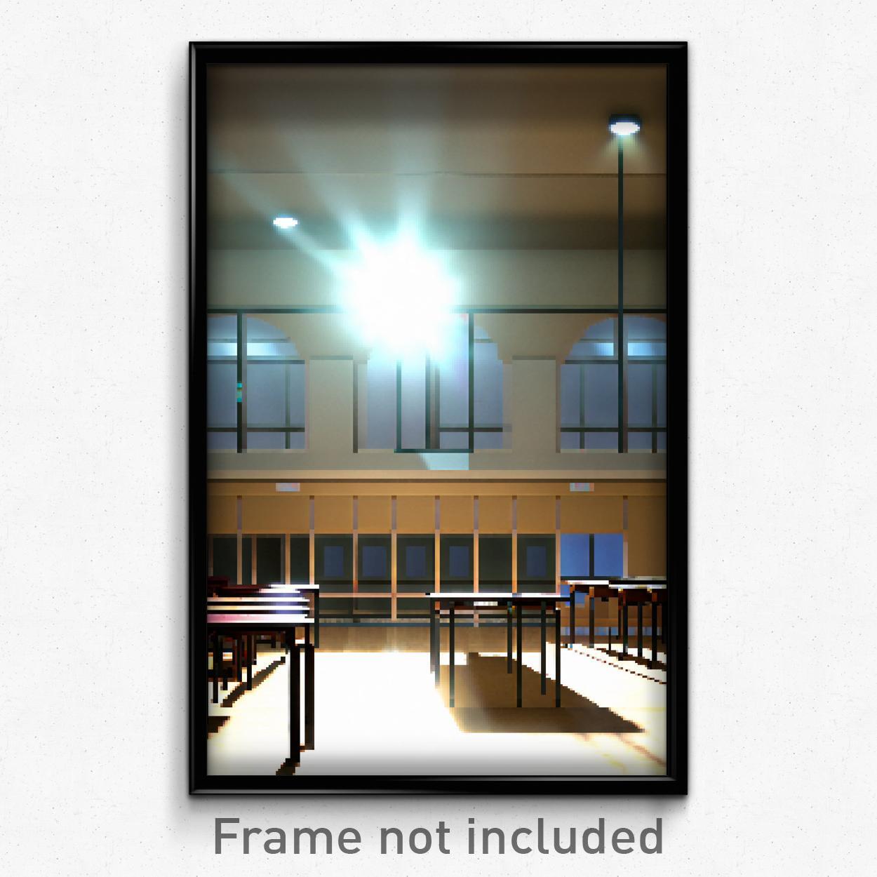 Pixel Art Poster - Clear School (8 Bit Psychedelic Trippy Video Game Print)