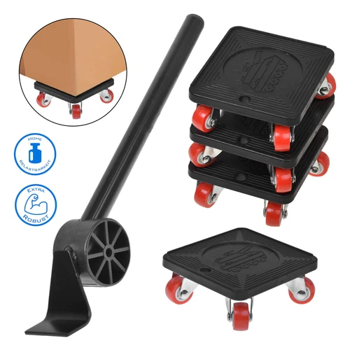 5tlg Transportroller Set 400 kg Möbelheber Umzughelfer Möbelrollen Möbelrücker - Bild 2 von 13