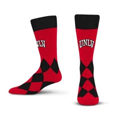 For Bare Feet Unisex NCAA UNLV Rebels Big Diamond Team Color Socks OSFM
