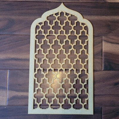 Quatrefoil Design Laser Cut Oriental Style Bogenschirm Wand Skulptur Tafel 020