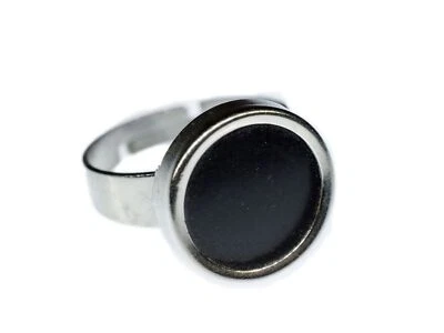 Taste Ring Fingerring Schreibmaschinentaste Miniblings Upcycling schwarz S - Bild 1 von 4
