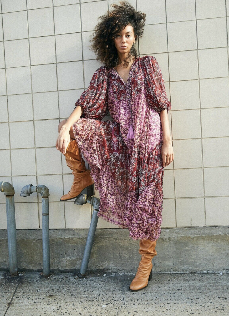 free people estelle chiffon maxi dress Free People Estelle Chiffon Printed Maxi Dress In Multi Print