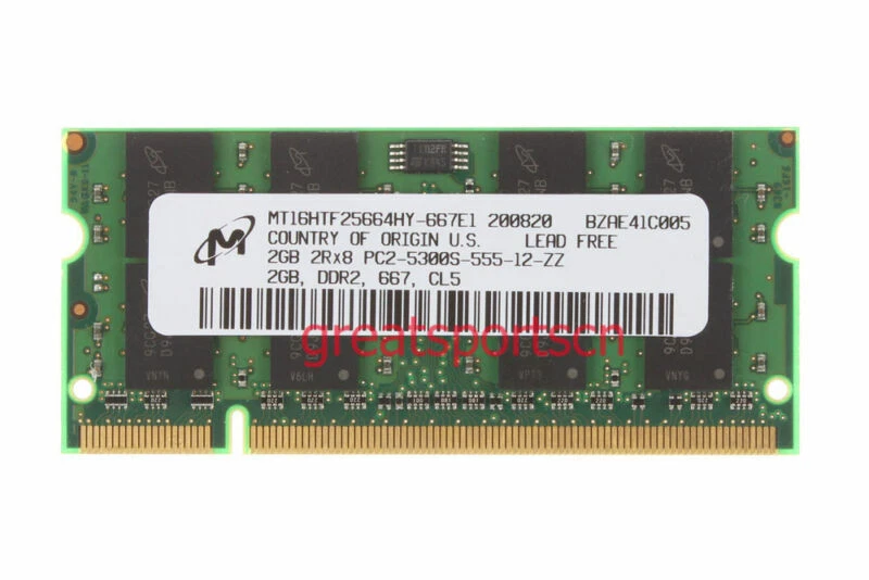 Micron 8 GB 4x 2GB PC2-5300 DDR2-667MH​z SODIMM Memory RAM F Lenovo ThinkPad T61 - Image 3 of 4