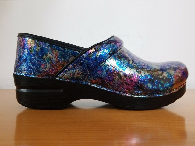 dansko grey tooled patent