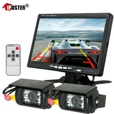 2x Backup Camera System 7  Reversing Monitor Truck/Semi-Trailer/Box Truck/RV/Van