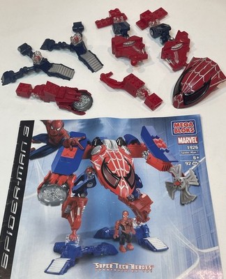 Mega Bloks 1926 Marvel Spider-Man 3 Mech Parts and Manual | eBay
