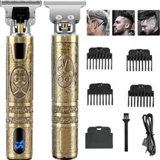 Professional Men's Hair Clipper Beard Trimmer, and Precision Shaper with LCD