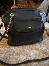 Bally Vintage Leather Chain Shoulder Bag Auth...