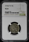 1918/7-D Buffalo Nickel Type 2 5C NGC VG8