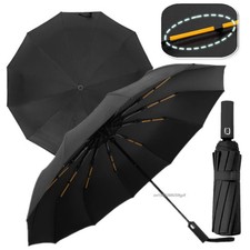 12K Double Bones Black Glue Automatic Umbrella With Thick And Durable Keel Three