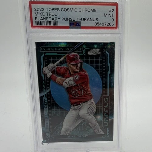 2023 Topps Cosmic Chrome Mike Trout Planetary Pursuit Uranus #PPU-2 PSA 9 Angels