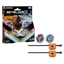 Beyblade X Jurassic World Collab T. Rex vs. Mosasaurus Multipack Set, 2 Takara T