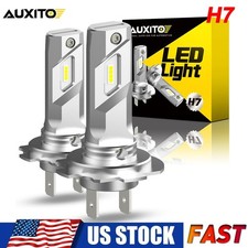 2x H7 LED Headlight Bulb Kit High Low Beam 80W 40000LM Super Bright 6500K White