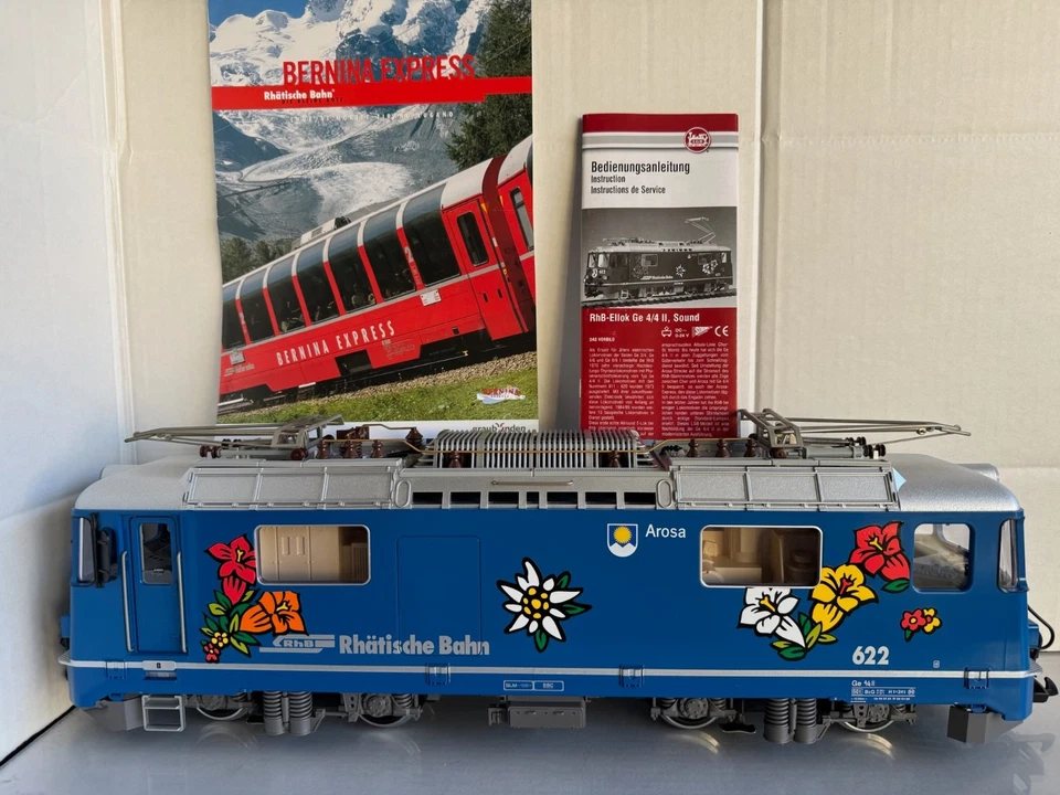 LGB 27432 30900 37670 37673 37674 37690 - RhB Arosa Electric Loco set w/ DCC LN - Image 3 of 4