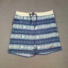 Patagonia Wavefarer Board Shorts Mens 38 Striped Bathing Suit Swim Surf Beach
