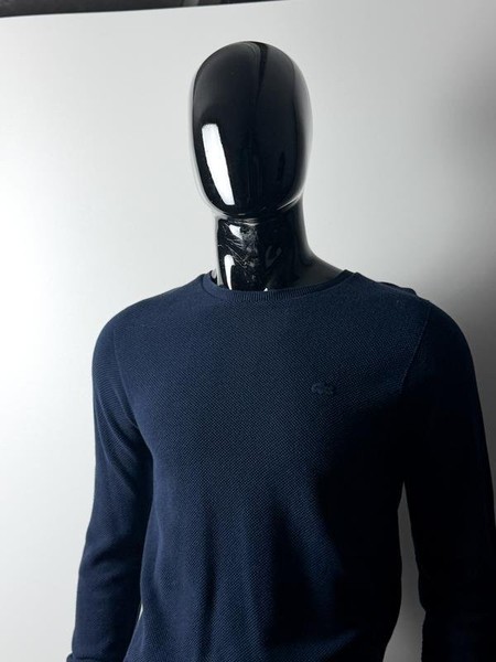 Men Lacoste Sweater Navy Cotton S