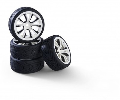 Carson 500900183 - 1:10 Räderset M-Design (4) weis/schwarz - Neu