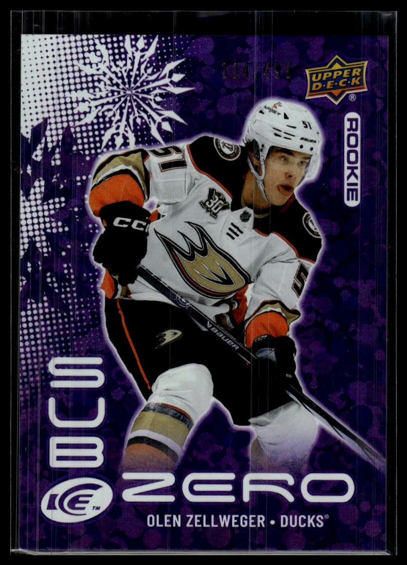 2024-25 Upper Deck Ice #SZ-OZ Olen Zellweger Sub Zero Rookies #/499 SN