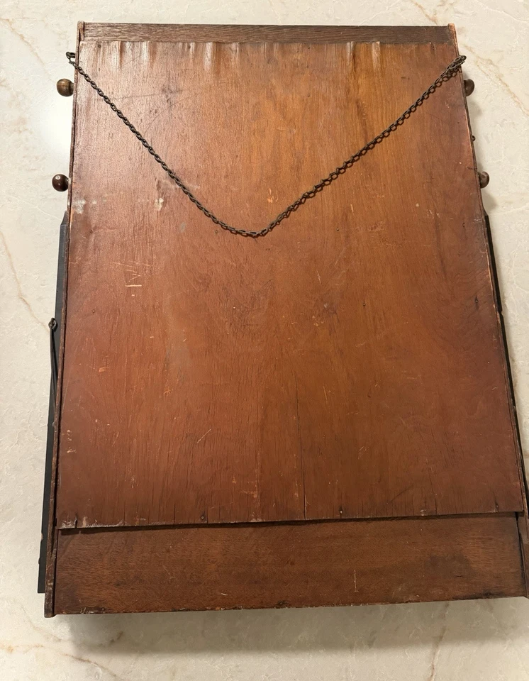 古董墙面秘书写字台带卷图 – 华盛顿、俾斯麦、拿破仑 — 第 3/4 张图片