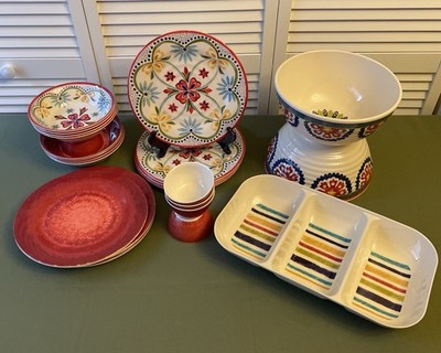 Better Homes & Gardens Talavera Style Melamine Tableware 24pc Set