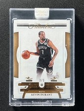 3/3 ≈1/1 2020-21 Panini Flawless Basketball Kevin Durant #9 Diamond Bronze Nets