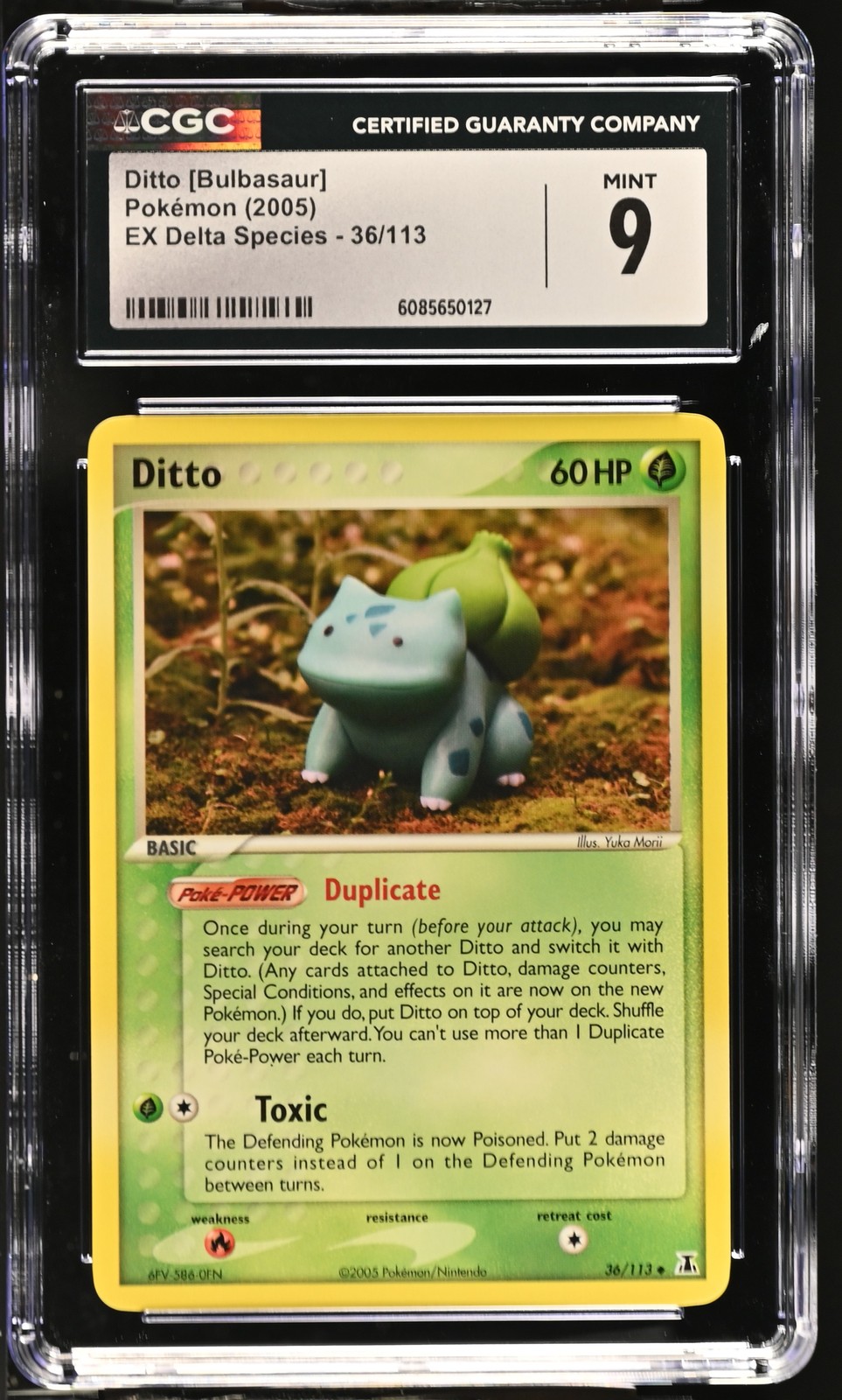 CGC 9 MINT Ditto [Bulbasaur] 2005 EX Delta Species 36/113 Pokemon Card