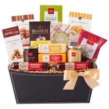 HICKORY FARMS HOLIDAYS XMAS GIFT BASKET SUMMER SAUSAGE GIFTS CHEESE MUSTARD MEAT