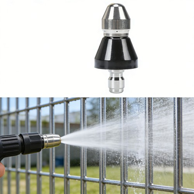 #ad 1 4Inch High pressure Nozzle Sewer Cleaning Tool 1 Front 6 Rear Jet Pipe Cleaner $7.00