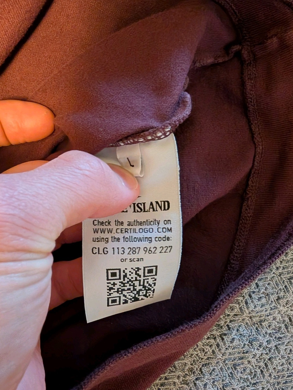 Stone Island Men's Long Sleeve Shirt Size L Maroon Heavy Cotton Quality thumbnail 10