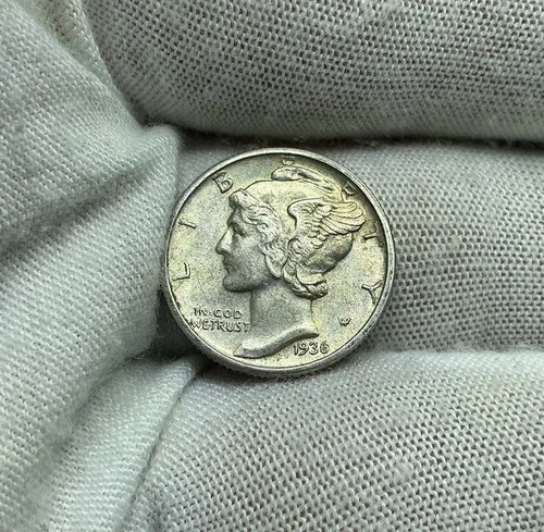 1936 D Mercury Dime Xf / Au Q188
