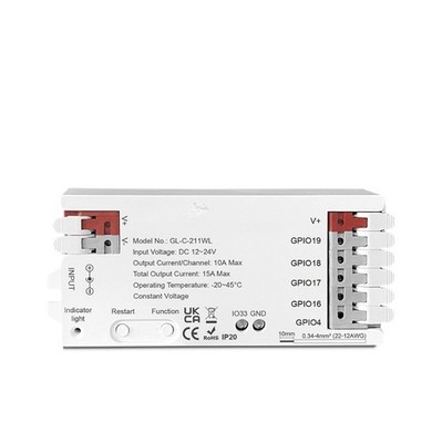 Niedervolt für PWM WiFi LED Streifen Dimmer 5 in 1 App Steuerung DC12 24V 15A