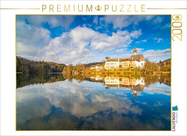 Calvendo Puzzle Monastery In The Mirror | 2000 Pieces, Finished Size 35.4 × 26.4-image